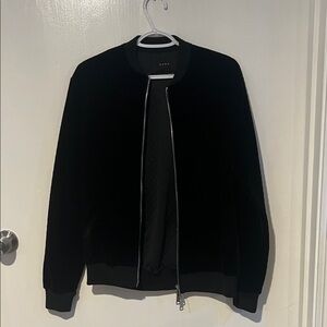 Zara Men's Classic Black Bomber Jacket